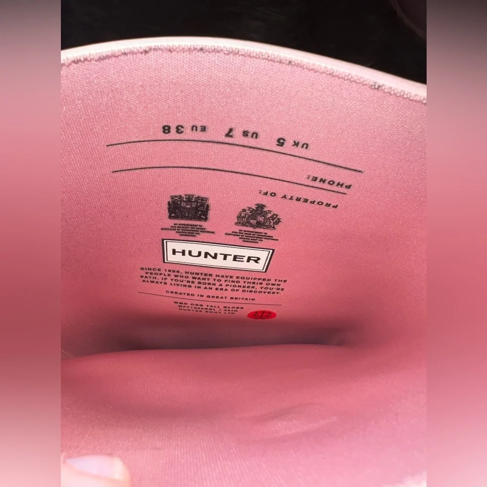 Pink Hunter boots - Picture 3 of 3